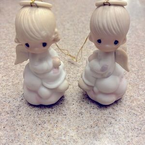 Precious Moments Ornaments Set of 2 Girl & Boy But Love Goes On Forever